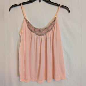 Candie's Embellished Pink Women's Tank Sz. L